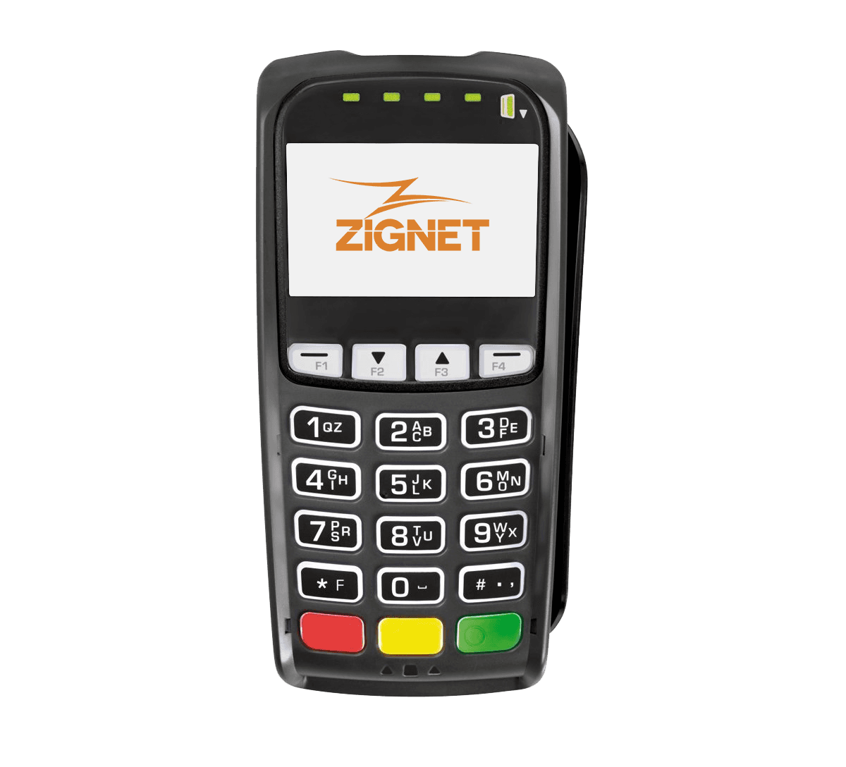 Máquina de cartão zignet representada pelas cor preta modelo TEF